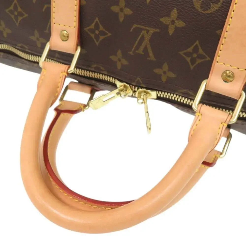 LOUIS VUITTON Authentic Brown Monogram Keepall 55 Boston Bag